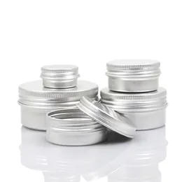 2022 Nya tomma aluminiumsläpp Balsambehållare Kosmetiska krämburkar Tin Hantverk Pottflaska 5 10 15 30 50 100g