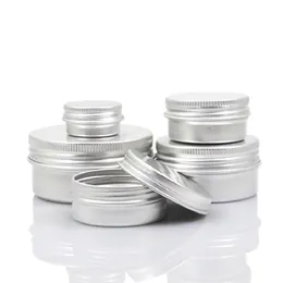 2022 new Empty Aluminum Lip Balm Containers Cosmetic Cream Jars Tin Crafts Pot Bottle 5 10 15 30 50 100g