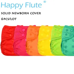 Happy Flute Newborn Snap Cover per pannolini di stoffa per NB Baby, doppi soffietti, impermeabile e traspirante 201119