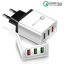 QC 3.0 Quick Charge USB Wall Charger 1 Port and 3 ports Fast Charging 3.1A Adaptor US EU Plug for Samsung