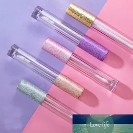 6ml Puste Wyczyść Lip Gloss Tube Makeup Fioletowy Różowy Żółty Czapka Lip Glazura Refillable Butelka Kosmetyczne Pojemniki do pakowania 50 / 100szt