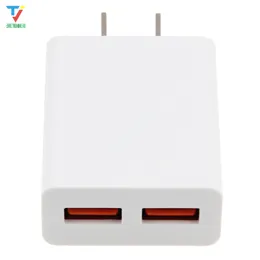 US Plug Dual Port 5V 2.1A USB Charger for Samsung iPhone LG Xiaomi Huawei Sony Portable Moblie Phone Charger 50pcs/lot