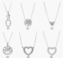 Feiner Schmuck, authentische Halskette aus 925er-Sterlingsilber, passend für Pandora-Anhänger, Paar, Baum des Lebens, hohle Halskette, modische Liebe, Verlobung, DIY-Hochzeitshalsketten