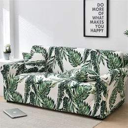 Folha Floral Printing Stretch Sofa Cobertura para sala de estar Algodão Mobiliário Protetor Único Loveseat Capa Capa Cadeira Cadeira 201222