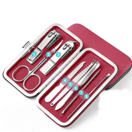 8Pcs/set Nails Clipper Kit Manicure Set Clippers Trimmers Pedicure Scissor Random Color Nail Tools Sets Kits Manicure Tool WXY068