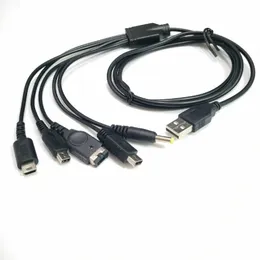 5 w 1 Kabel ładowania ładowarki USB 1,2M Przewód przewód dla Nintendo GBA SP dla Wii U 3DS NDSL XL DSI PSP