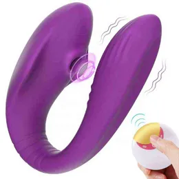 NXY Vibradores Control Remoto Inalámbrico Portátil en Forma de U Usable Clítoris Chupando Estimulador Masturbación Vibrador Erótico Mujer Pareja Juguete Sexual 0106