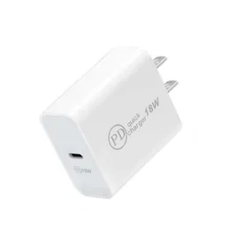 USB C壁充電器18W電源配信PDクイックチャージアダプタータイプCプラグスマートフォンサムスンXiaomiのための高速充電