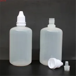 100 pz 100 ml Traslucido antifurto bottiglia di plastica contagocce liquido collirio bottiglie di olio essenziale sottopacchetto bottlehigh qualtity