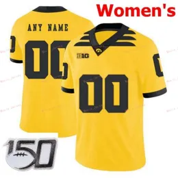 College Football NIK1 Sgened Custom 28 Tore Young 3 Tyrone Tracy Jr.34 Kristian Welch 38 TJ Hockenson Iowa Hawkeyes College Männer Frauen Jugendtrikot