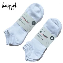 Mäns strumpor grossist-10pcs = 5pair mäns bomull Osynlig fotled manlig sommar andningsbara män svart vit bobbysocks stor storlek EUR