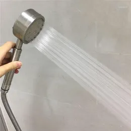 Powerful 304 Stainless steel handheld shower head set with 1.5m shower hose and holder Bathroom accessories-high-quality1