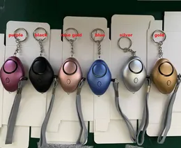 130db auto defesa alarme menina mulheres idosas segurança segurança alerta segurança pessoal grito alto keychain alarmes com luz LED