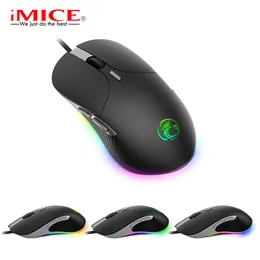 Imice x6 USB com fio ratos gaming mouse alto configuração gamer 6400 dpi para laptop pc jogo mouses ópticos
