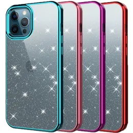 Для iPhone 12 Case Роскошные гальванические мягкие сотовые телефонные звонки TPU Степени защитной крышки