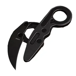 Tactical Claw Knives Karambit M390 Black Stone Wash Blade Stainless Steel Handle H5424