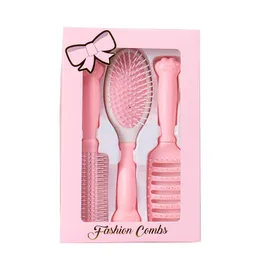 Airbag Massage Combs 3 pcs/set Nylon Pins Massages Paddle Brush Cushion Hair Comb for Straight Curly Wavy Dry Wet Hair