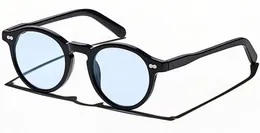 高品質のJohnny Depp Retro-Vintage Smallrim Meritant色合いサングラスUV400 46-23-145 Unisexインポートされた板フルセットケースOEM