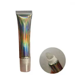 15 ml / g holografisk silver tomma klämma läppglansrör plast Lipgloss behållare 20 ml / g Kosmetisk förpackningsflaska 50pieces1