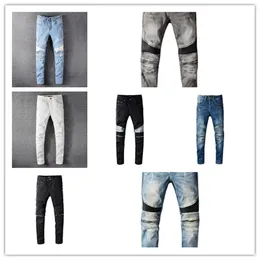 Ny design Luxurys mens jeans solid klassisk stil Slimleg jeans fluorescerande denim luxurys byxor mode designer jeans toppkvalitet sz 2940