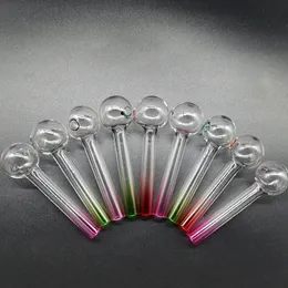 Glasölbrenner Wasserpfeife 4,0 Zoll dick Pyrex Bunte Rauchhandpfeifen 12 mm Durchmesser Rohr Tabak Kräuterbrenner Rauchzubehör für Dab Rig Bong Werkzeug SW17