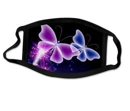 Butterfly Print Face Mask 3D-utskrift Anti-damm Andningsbar tvättbar återanvändbar fashionabel personlighetsmask av DHL