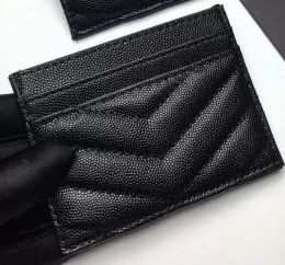 ファッションカードホルダーキャビア女性ミニ財布デザイナーピュアカラー本革小石テクスチャ高級黒財布ボックス財布財布