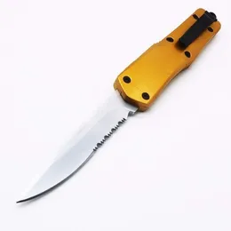 tamanho completo grande A07 9inch ouro dupla ação automática de caça automática dobrável lâmina fixa faca de bolso faca de sobrevivência faca xmas presente