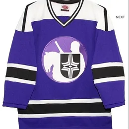 Echte Männer Real Full Stickerei Vintage Wha Cleveland Crusaders Away Hockey Jersey 100% Stickerei Jersey oder benutzerdefinierte Name oder Nummer Jersey