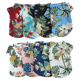 Roupas para animais de estimação pequenos estilo havaiano respirável legal verão roupas para cães camisas por atacado para cães pequenos e médios mhy049