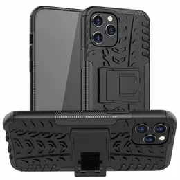 Dupla camada à prova de choque à prova de choque armadura capa protetora protetora estojo kickstand para iPhone 12 mini, iPhone 12 caso, iPhone 12 pro max 6.7 "