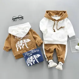 Sonbahar Bahar Giysileri Yeni doğan bebek erkek kıyafetleri set kapşonlu pantolon 2pcs kıyafet çocuk kostüm bebek takım elbise