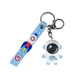 Cartoon 3D Astronaut keychains Anime Space Robot Spaceman Keyring Alloy Gift for Children