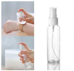 100ml 휴대용 재충전 스프레이 빈 화장품 플라스틱 컨테이너 여행 향수 병 빈 투명 플라스틱 스프레이 병