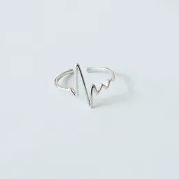 Simple Style Wave Shape Open Ring Women Girl Wave Finger Ring for Gift Party Fashion Jewelry Wholesale Price