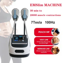 Populära RF Emslim EMT Machine Fat Burning Body Shaping EMS Electromagnetic Muscle Stimulation skinkor Lyft Arm lårbuk Konturering Slimming