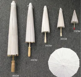 200PC 20 cm 30cm 40 cm 60cm 84cm Chiński Papier Oil Craft Parasol White Art Deco Papier Parasol Dekoracyjne Party Wesele Ręcznie malowane malowanie