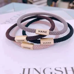 Women Girl Letter Print Elastic Hair Rubber Band Letter Hair Ties with Stamp for Gift Party High Quality Wholesale Price