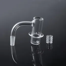 Smoking Halo Regular Weld Beveled Edge Quartz Banger Nails With Removable Insert For Glass Water Bongs