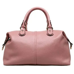 Hot Sale 2021 Tote Boston Bag Purses Effini Ladies Dress Hand Axelväska Kvinna Retro Casual Diagonal Siphon Läderväska med Rem