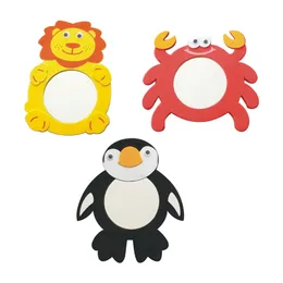 Baby Bath Toy Cartoon EVA Crab Penguin Lion Mirror Bathing Plaything Water Toys for Children Kids Gift for Christmas Educational