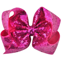 Girl Pure Color Side Clip Fashion Hair Accessories Children Sequins Big Bow Hairpin 29 Colors 8 Inches Hot Sale 4 15zm J2