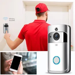 Wi-Fi 비디오 스마트 초인 벨 HD 감시 카메라 초인 벨 실시간 비디오 양방향 음성 전화 앱 적외선 야간 비전 1