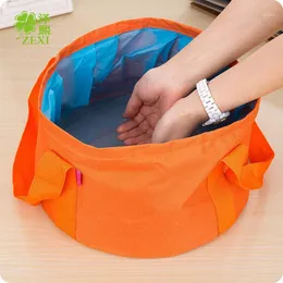 Förvaringspåsar Utomhus Portable Folding Basin Washbasin Travel Footbath Bag Camping Varor Toalettsaker Läcker inte robust hinkskål Sin