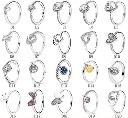 Hochwertiger Ring aus 925er-Sterlingsilber für Pandora, Liebes-Schmetterlings-Stil, modisches Temperament, Paarringe, Schmuck, Verlobung, Liebhaber, modischer Ehering für Frauen