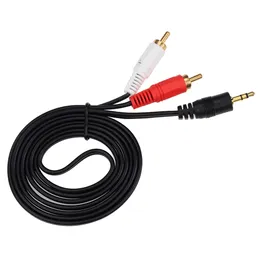 1.5M 3.5mm Jack Connector to 2 RCA Male Music Stereo Adapter Audio Cables AUX Cord Line for Phones TV Sound Speakers