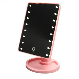 led Mirror Light Make Up 360 Degree Rotation Touch Screen Cosmetic Folding Portable Compact Pocket With 16/22 Lights