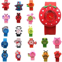 Silicone dos desenhos animados relógios inteligentes para crianças Animais Animação Pat assistir 22mm impermeável wearable crianças relógios eletrônicos 57 cores