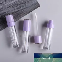 1100 PCS 5ML ABS Lip Gloss Tube Empty Plastic Lip Balm Tubes With wand Purple Cap Lip glaze container cosmetic packing