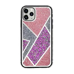 Snygg Rhinestone Glitter Bling Eletroplated Mirror Hard Telefon Fodral för iPhone 13 12 Mini 11 Pro XS Max XR X 7G 8 plus Luxury Case